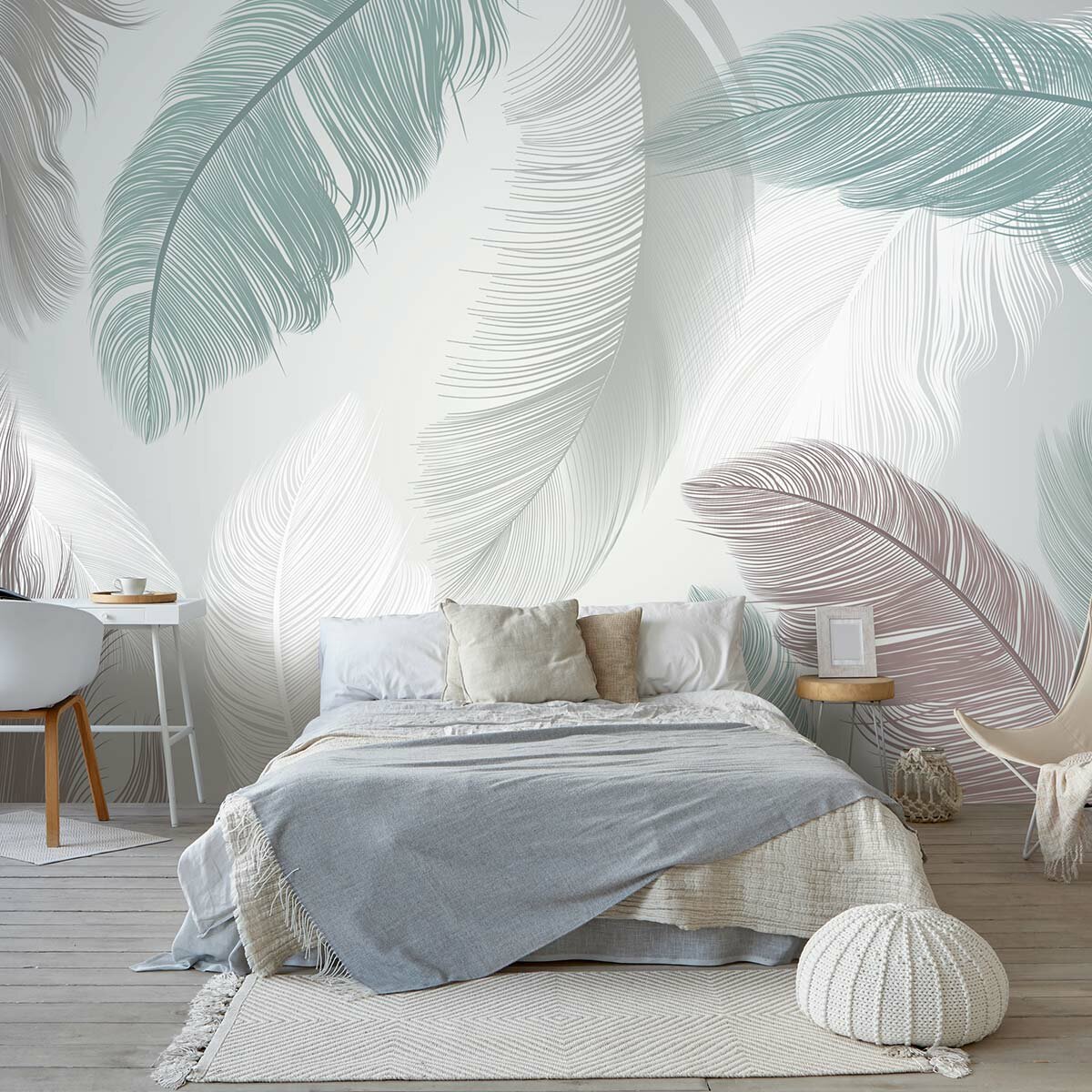 Фотообои флизелиновые с виниловым покрытием VEROL "Перья", 500х283 см ...