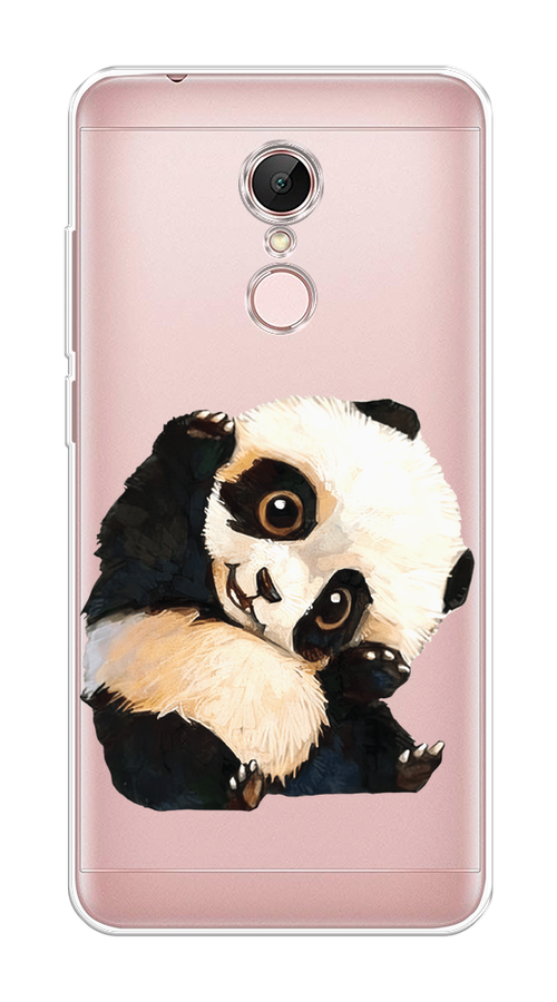 Силиконовый чехол на Xiaomi Redmi 5 / Сяоми Редми 5 "Большеглазая панда", прозрачный