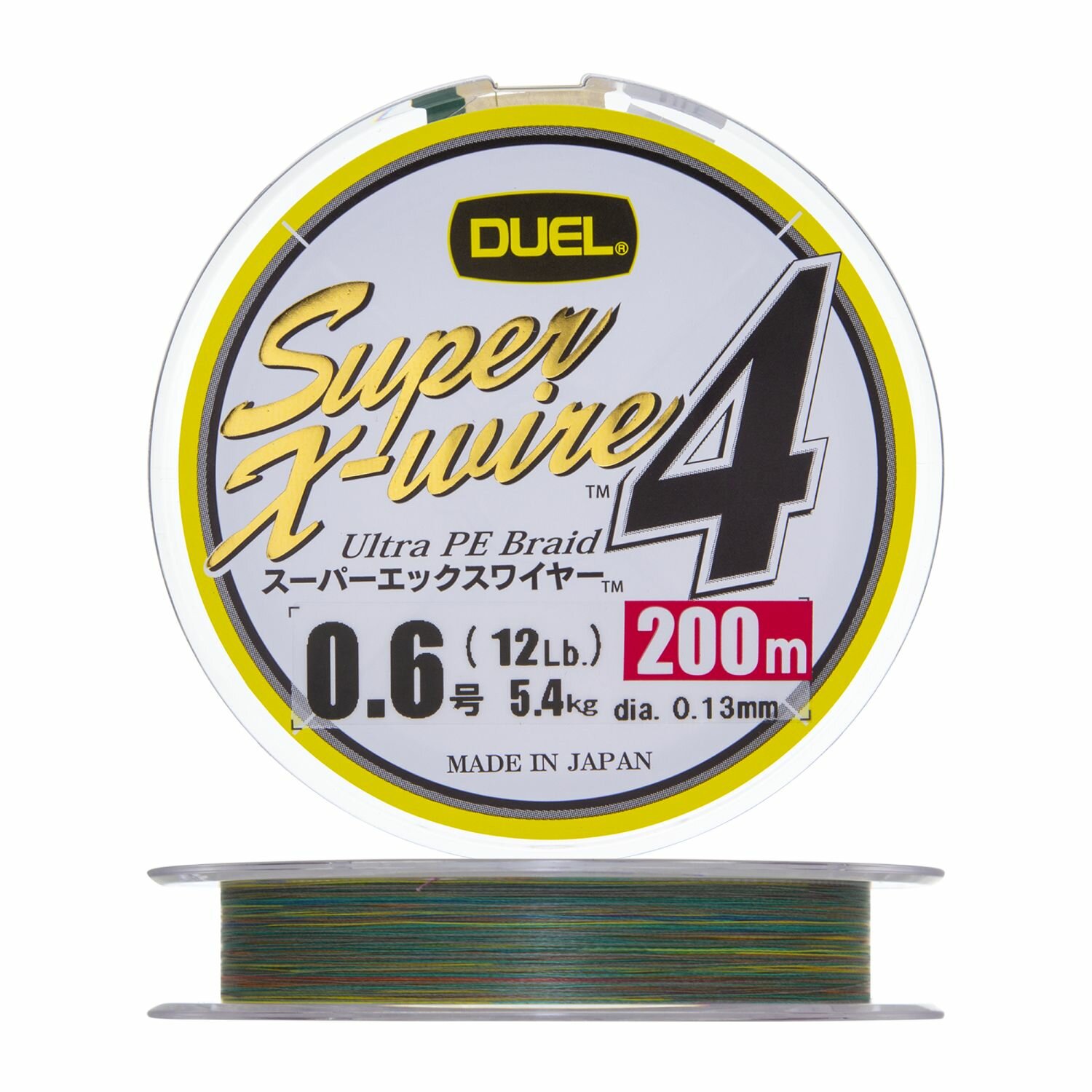 Шнур плетеный Duel PE Super X-Wire 4 #06 013мм 200м (5color-Yellow marking)