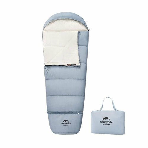 Детский спальный мешок Naturehike C300 (Серо-голубой)