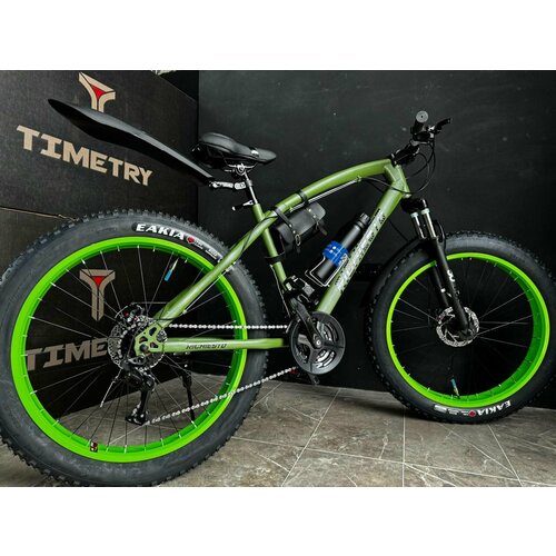 Велосипед Fatbike Richiesto 26 Фэтбайк Спортивный Взрослый Подростковый зеленый 3210000₽
