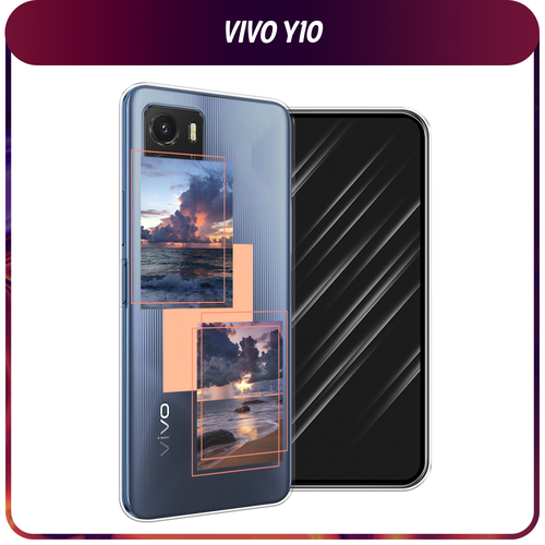 Силиконовый чехол на Vivo Y10 / Виво Y10 Sky collage, прозрачный силиконовый чехол на vivo y10 виво y10 маки и васильки фон прозрачный