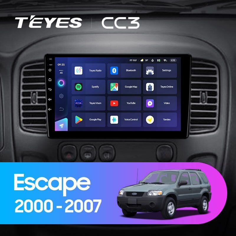 Штатная магнитола TEYES CC3 9.0" 3 Gb для Ford Escape 2000-2007