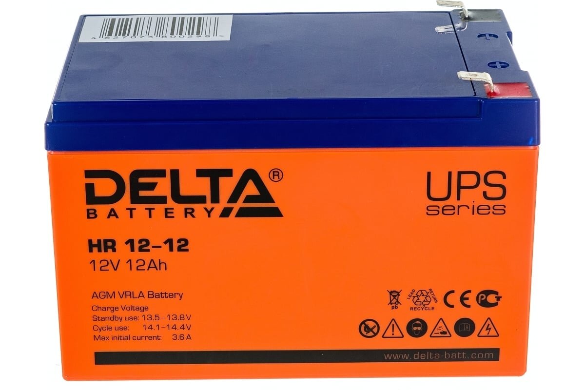 Батарея Delta HR 12-12 (12V, 12Ah)
