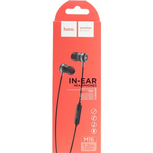 Наушники HOCO M16 с микрофоном Черные 51200₽