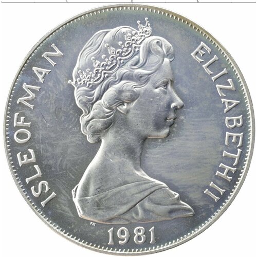 Клуб Нумизмат Монета крона Острова Мэн 1981 года Серебро Елизавета II