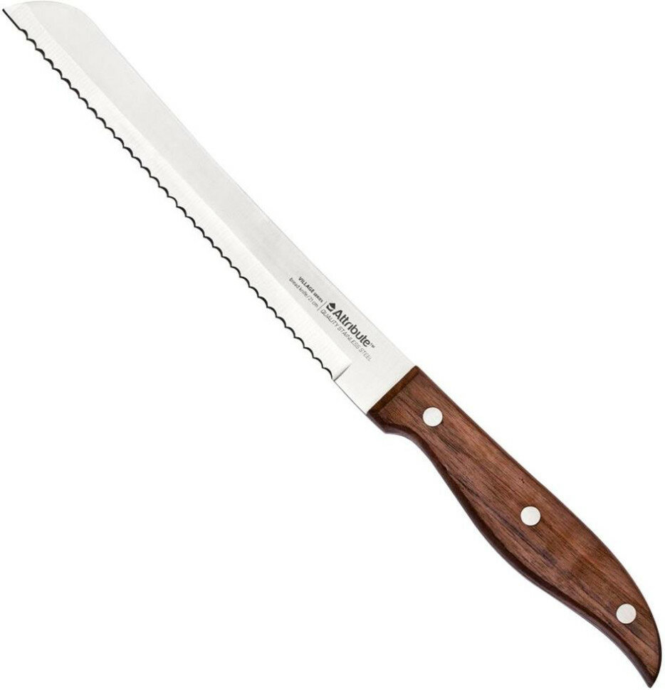 Нож (ATTRIBUTE AKV068 Нож для хлеба VILLAGE 20см)