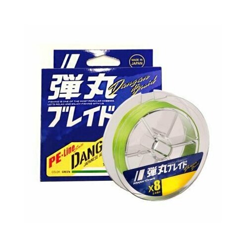 Шнур Major Craft DANGAN Braid PE X-8 200м GREEN # 2.0 (35Lb) DB8-200/2GR