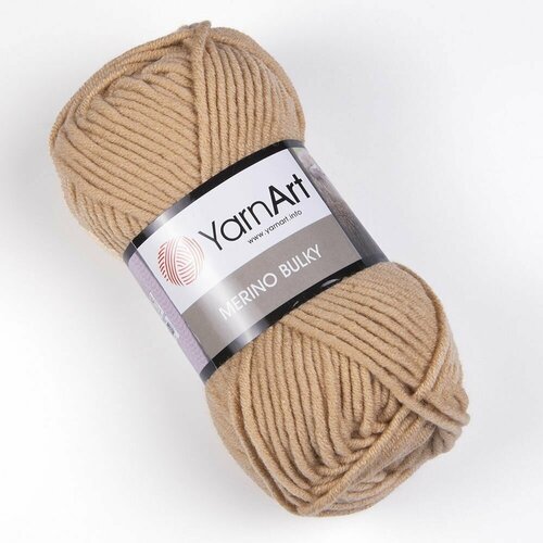 Пряжа Merino Bulky (YarnArt), бежевый - 511, 30% шерсть, 70% акрил, 5 мотков, 100 г, 100 м.