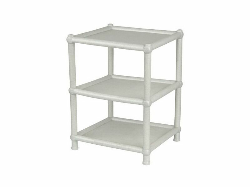 фото Этажерка универсальная 3 полки джета 440х310хН637мм пластик Коричнево-серый