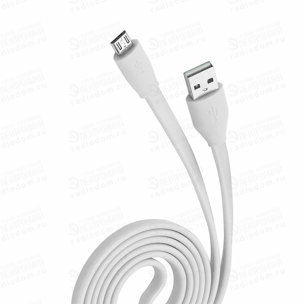 Кабель USB А - micro USB белый 1,0 м OLMIO