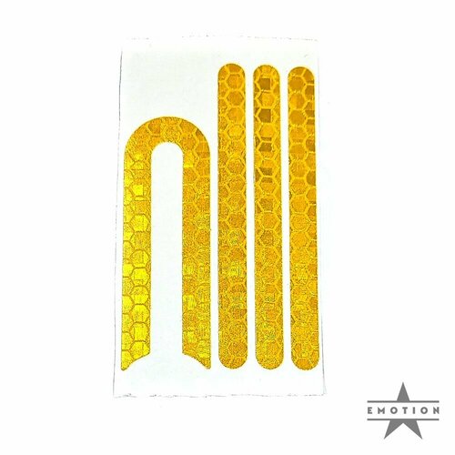 Наклейки на электросамокат Xiaomi М365 Pro M365 и др Катафоты наклейки светоотражающие Xiaomi цвет желтый 4 шт 458₽