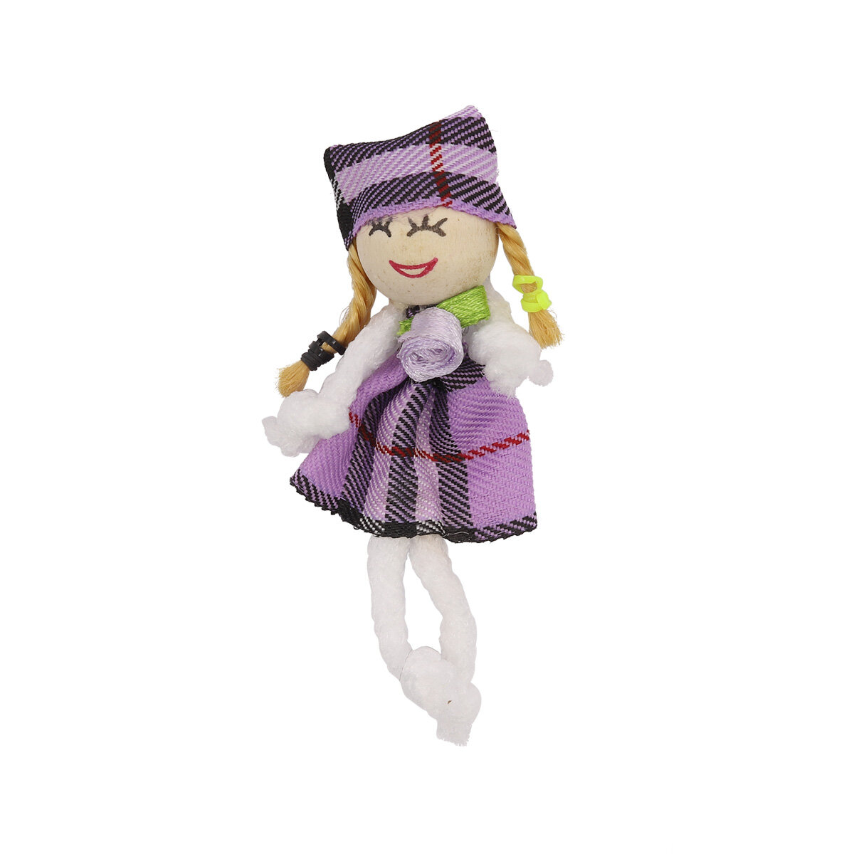 AR097 Фигурка декоративная куколка 7см (фиолетовый), 5 шт