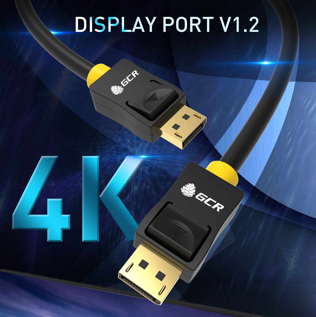 Greenconnect Кабель 2.0m DisplayPort v1.2, 20M/20M, черный, 28/28 AWG, GCR-DP2DP-2.0m Greenconnect DisplayPort (m) - DisplayPort (m) 2м (GCR-DP2DP-2.0m) - фото №10