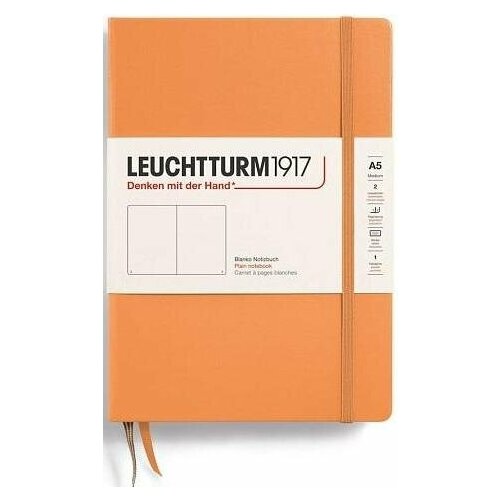 Leuchtturm 369779 Блокнот leuchtturm classic a5 80 гм2 251 стр без линовки твердая обложка абрикос 3728₽
