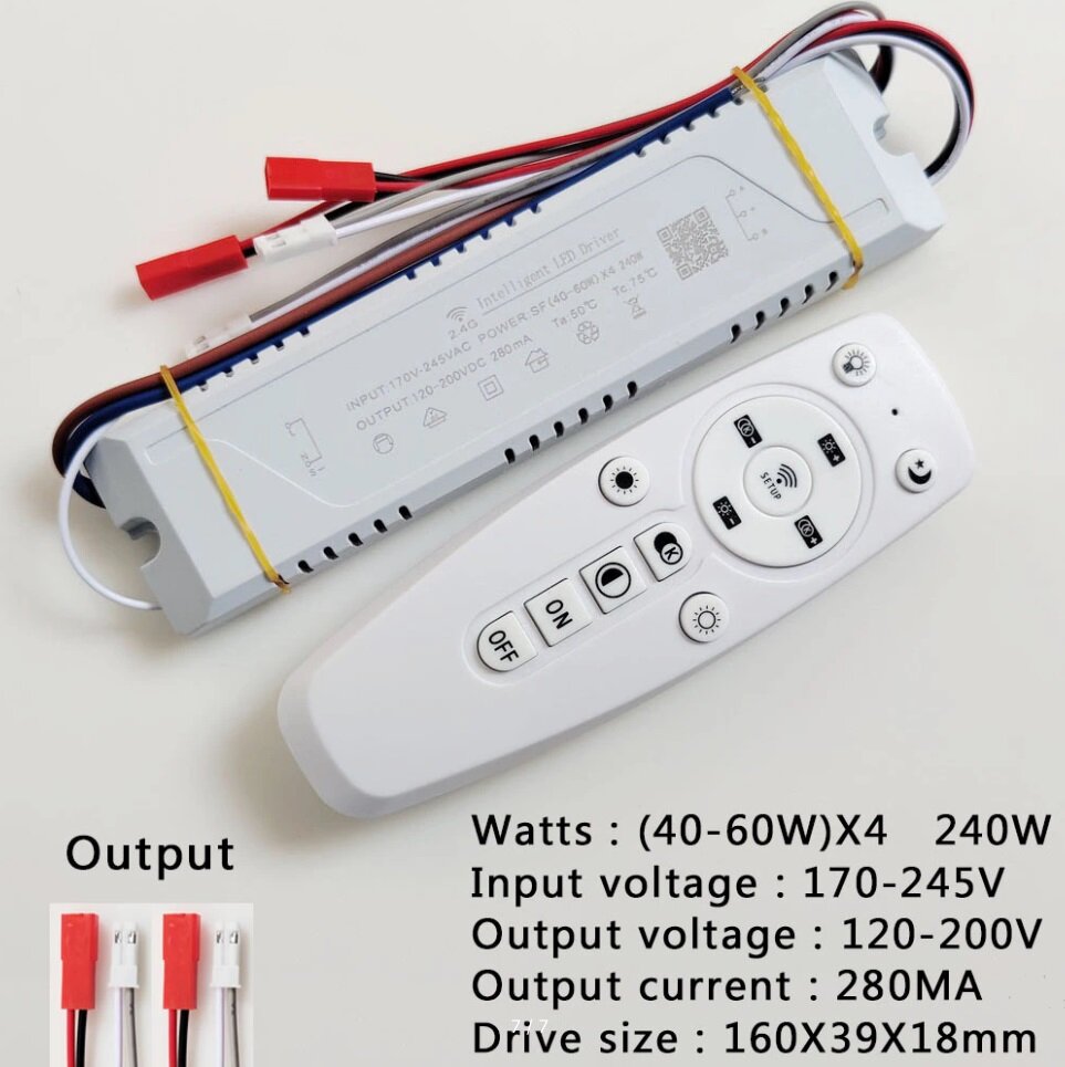 Интеллектуальный Led driver 24 ГГц(40-60W)*4 240W