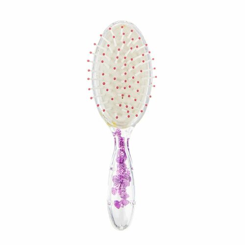 Lukky расческа массажная овальная с ручкой Make Up внутри блестящие конфетти 706₽