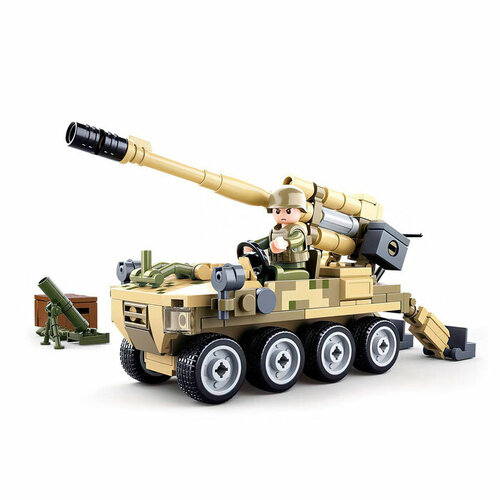 Конструктор Модельки Восьмиколесная гаубица 159 деталей в пакете 1106₽