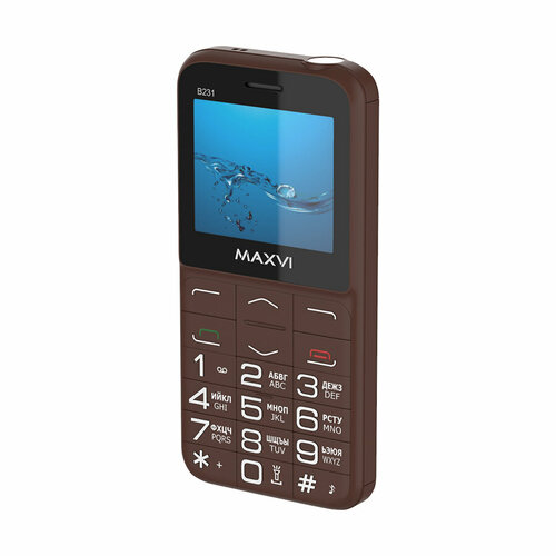 Телефон MAXVI B231, 2 SIM, коричневый