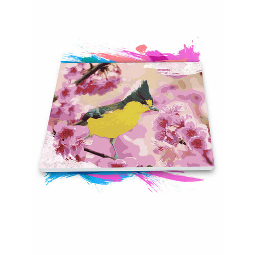 Картина по номерам на холсте Весенняя Птица, 40 х 50 см весенняя птица раскраска картина по номерам на холсте