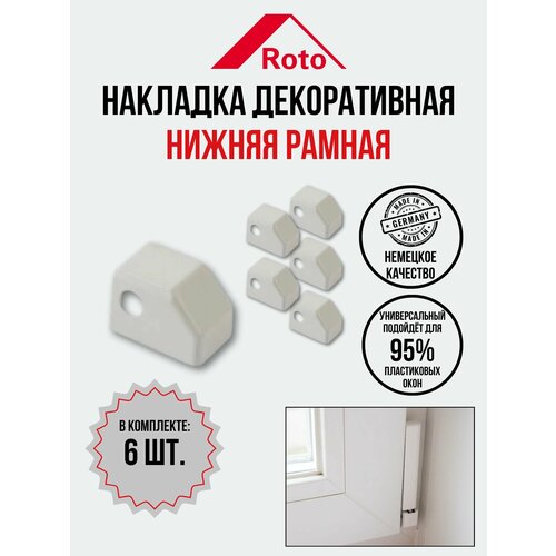 Накладка декоративная K нижняя рамная, малая, белая, Roto