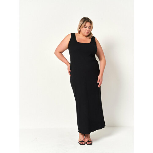 Платье LATRENDA plus size, размер M, черный plus size