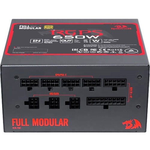 Блок питания ATX модульный 650Вт Redragon RGPS-650W