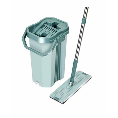 Умная швабра с отжимом и ведро 8 л, зеленый
