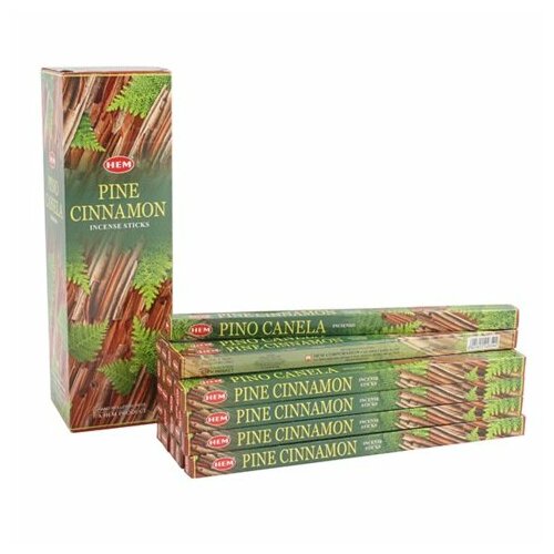 Hem Incense Sticks PINE CINNAMON (Благовония сосна корица, Хем), уп. 8 палочек.