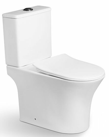 фото Унитаз напольный, безободковый, сиденье микролифт SantiLine SL-5022