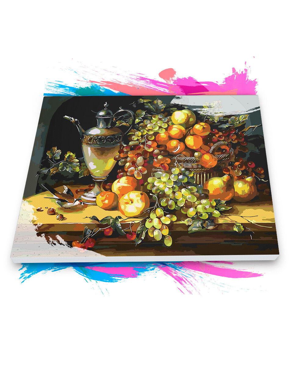 Картина по номерам на холсте Живописный натюрморт с виноградом, 40 х 50 см