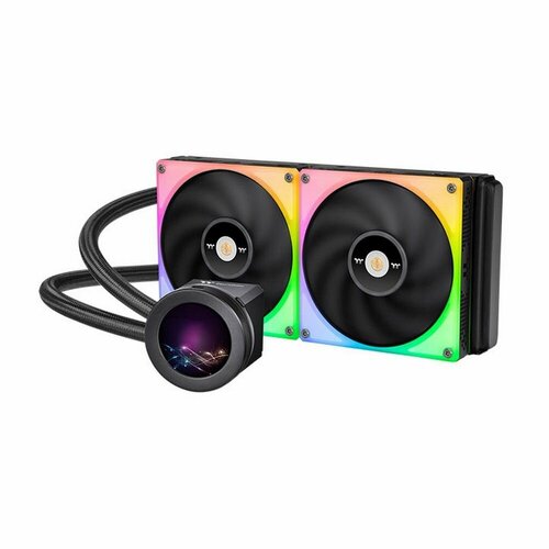 Thermaltake Жидкостная система охлаждения Thermaltake CL-W371-PL14SW-A TOUGHLIQUID Ultra 280 RGB CPU AIO Liquid Cooler/All-In-One Liquid Cooling System/Water Block 2.1inch LCD/TOUGHFAN RGB 140*2/PWM 500~2000rpm/TT RGB Plus/Black CL-W371-PL14SW-A