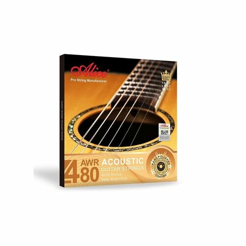 Струны для акустической гитары Alice AWR480-SL, бронза 80/20, 11-52