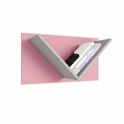 Полка Polini kids Mirum 5Y 600 серый-розовый 1400₽