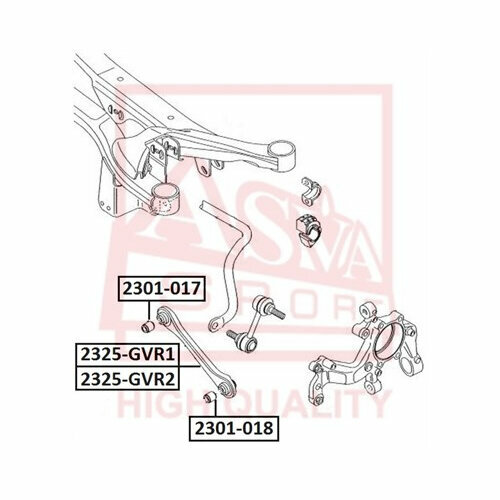 Рычаг независимой подвески колеса, подвеска колеса, ASVA 2325-GVR1 (1 шт.)