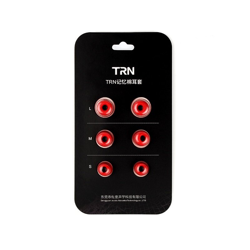 Амбушюры насадки пенные TRN с памятью 3 пары Красные