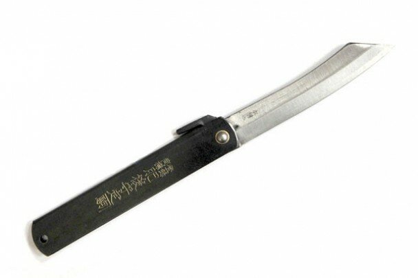 HAHC-70Black (3BK) Нож складной Хигоноками Nagao Kanekoma, 70мм, сталь High Carbon Steel 1