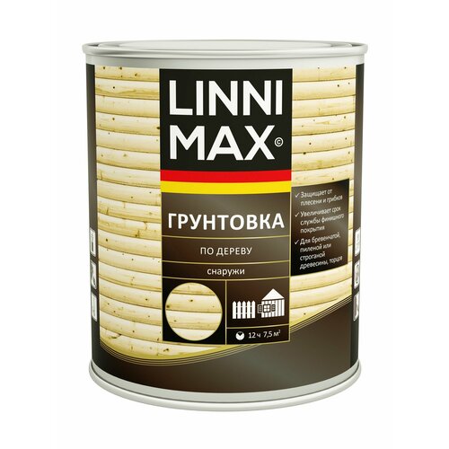 LINNIMAX (ALPINA) грунтовка-антисептик для дерева органоразбавляемая для нар раб прозрачный 2.5 л