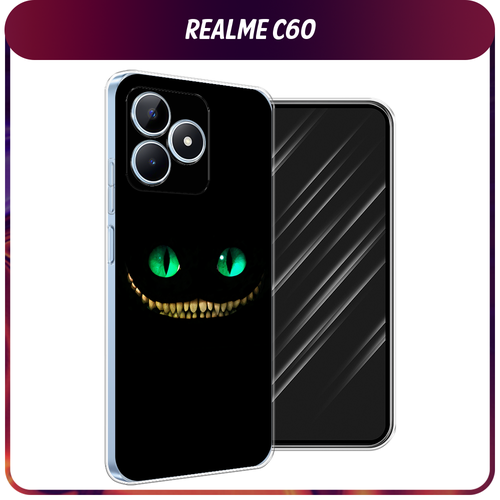 Силиконовый чехол на Realme C60 / Реалми C60 Зеленоглазый чеширский кот