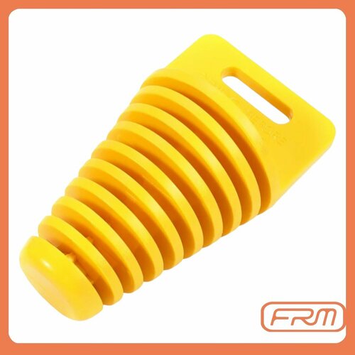 Заглушка пробка в глушитель 34-60 мм на мотоцикл скутер мопед автомобиль для мотоциклиста автомобилиста, желтая