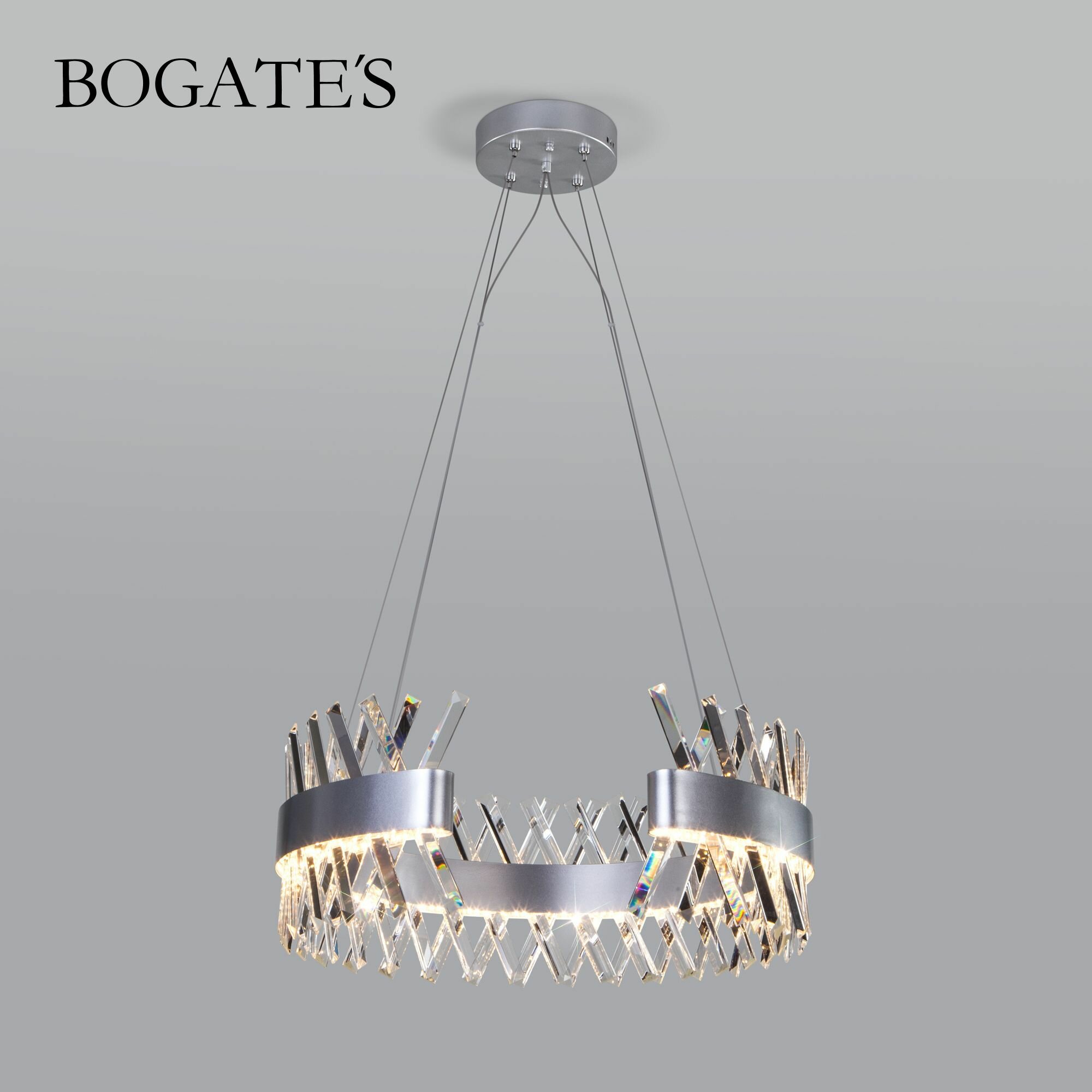 Подвесная светодиодная люстра с хрусталем Bogate's 432/1 Strotskis - фото №1