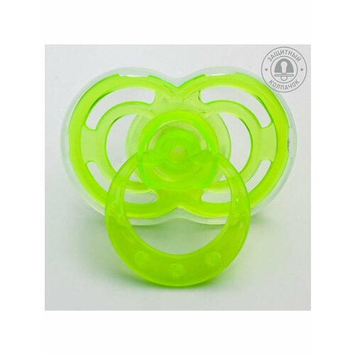 Пустышка силиконовая ортодонтическая Бантик с колпачком