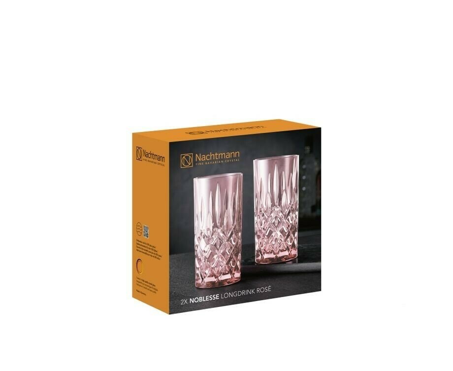 Набор стаканов высоких Nachtmann Noblesse Colors 2шт, розовый - фото №9