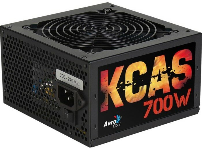 Блок питания Aerocool ATX 700W KCAS PLUS 700 80+ bronze (24+4+4pin) APFC 120mm fan 7xSATA RTL