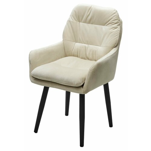 Стул ральф данс 360 град. поворотн, ZIZI 002 Бежевый, велюр / Черный каркас M-City