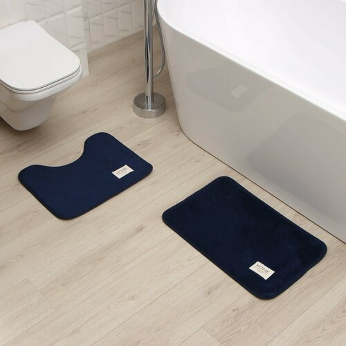 Набор ковриков Этель Стиль 2 шт цвет синий 40х60 см 40х50 см 954₽