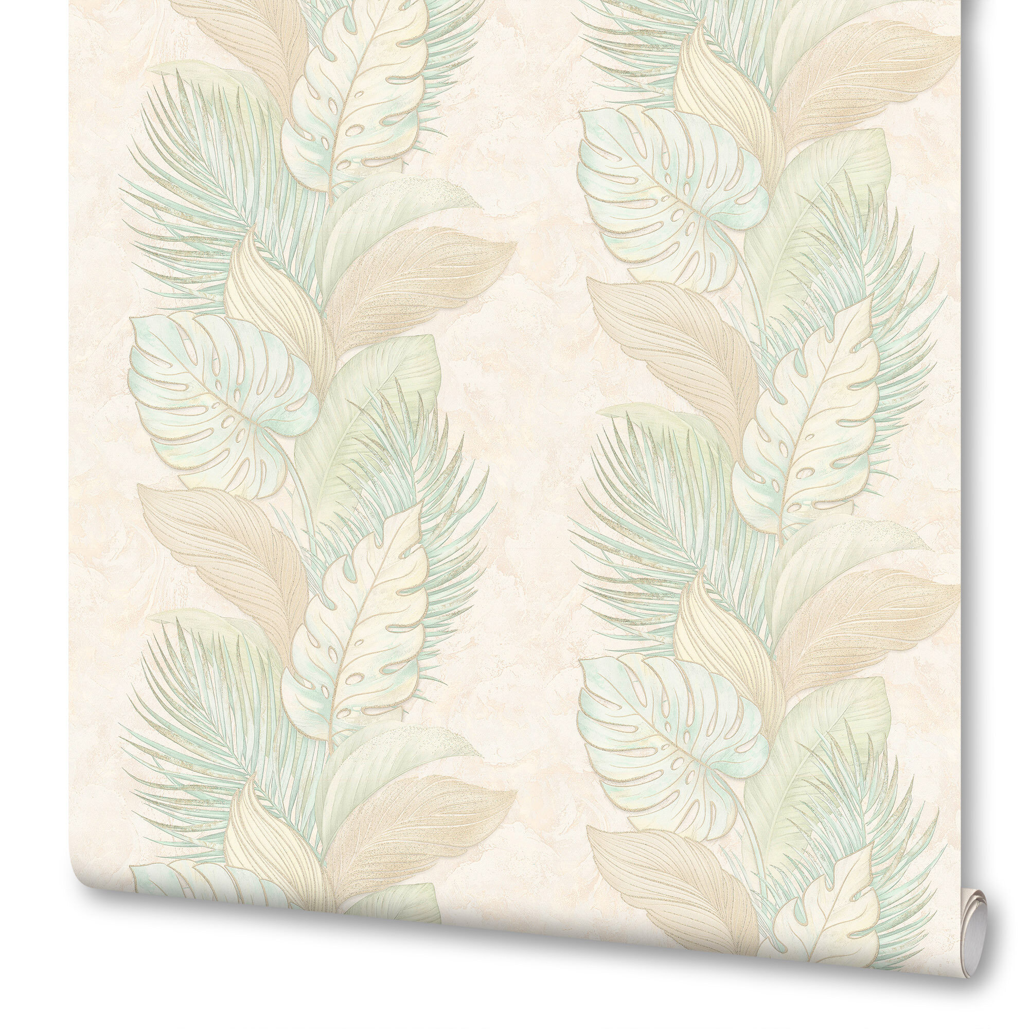 фото Обои флизелиновые Артекс Аделунга зеленые 1.06 м 10921-03