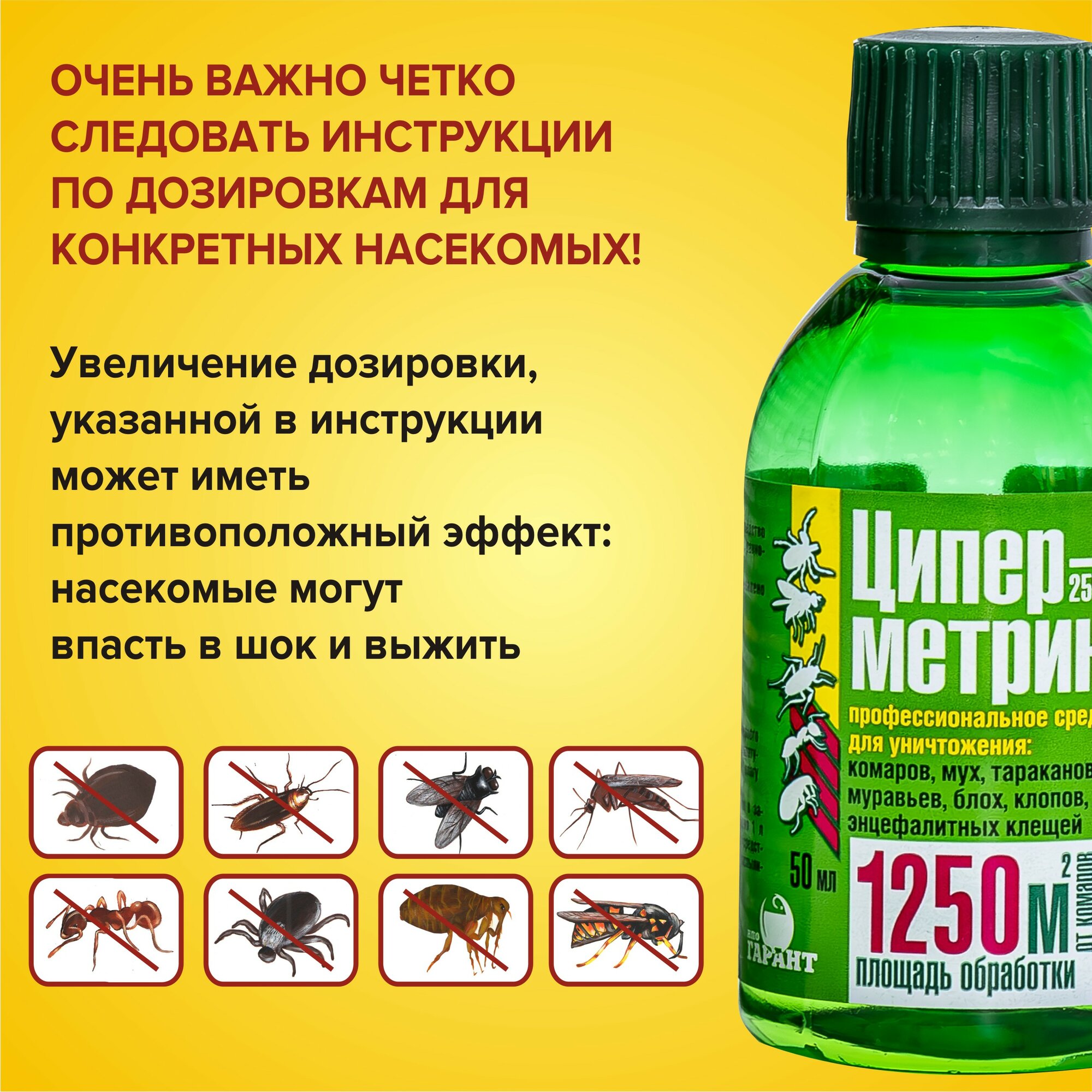 Циперметрин 25 средство от клопов, тараканов, блох, муравьев, мух . 50 мл