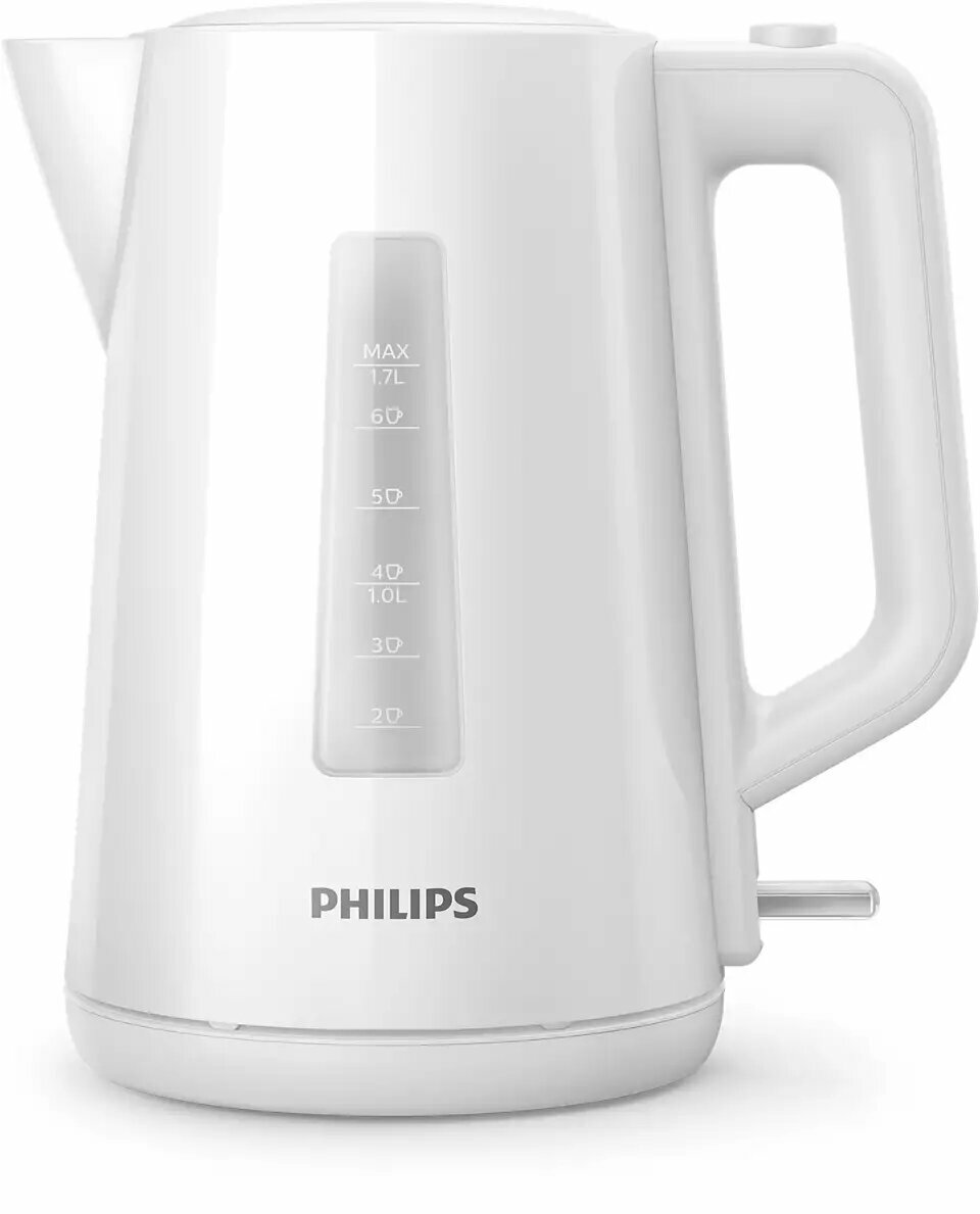 Чайник электрический Philips HD9318/00, мощность 2200 Вт, емкость 1.7л, белый