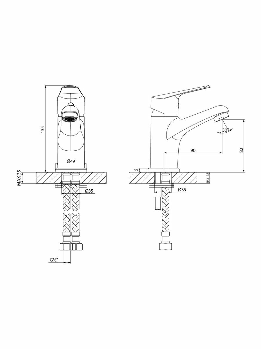 Смеситель Lemark Partner LM6506C для раковины